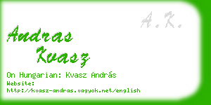 andras kvasz business card