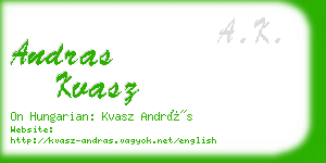 andras kvasz business card